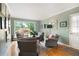 Cozy living room with hardwood floors, lots of natural light, and comfortable seating at 3990 Wesley Chapel Rd, Marietta, GA 30062
