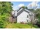 View of backyard with privacy fence and manicured landscaping at 884 Edgewater Cir, Marietta, GA 30062