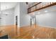 Spacious living room features vaulted ceilings, hardwood floors, and a loft area at 884 Edgewater Cir, Marietta, GA 30062