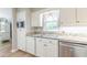 Well-lit kitchen with stainless steel dishwasher, granite countertops and cabinets with ample storage space at 2229 S Van Wert S Rd, Villa Rica, GA 30180