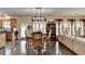 Open floor plan with dining area, access to kitchen and living space at 2837 Peachstone Ct, Lawrenceville, GA 30043