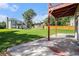 Large backyard featuring an outdoor patio with an overhead wooden deck at 2928 Riverset Ct, Decatur, GA 30034