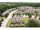 Aerial view of neighborhood, showcasing neatly arranged homes and green spaces at 7628 Summer Berry Ln, Lithonia, GA 30038