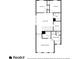 Upstairs floor plan featuring bedrooms, bathrooms, laundry, and Gathering room at 7628 Summer Berry Ln, Lithonia, GA 30038