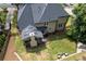 Aerial view of home with patio and large, fenced backyard at 809 Hillcrest Ln, Woodstock, GA 30189