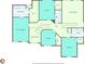 Second floorplan showing primary bedroom, primary bathroom, bedrooms, bathrooms, and laundry at 809 Hillcrest Ln, Woodstock, GA 30189