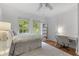 Bright bedroom featuring large windows, hardwood floors, and a dedicated study area at 1879 Johnson Ne Rd # 10, Atlanta, GA 30306