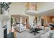 Spacious living room overlooking the foyer, featuring a fireplace and open layout at 2802 Arabian Ne Trl, Marietta, GA 30062
