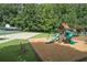 Community playground with swings, slides, climbing structures, and a basketball court in the background at 2802 Arabian Ne Trl, Marietta, GA 30062
