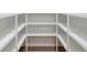 Walk-in pantry with white shelving, perfect for organized storage at 37 Deer Canyon Dr, Auburn, GA 30011