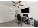 Office with a ceiling fan, a computer desk and a black rolling chair at 61 N Auburn Landing Pl, Auburn, GA 30011