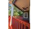 View of the covered back deck, great for outdoor living and enjoying the surrounding nature at 102 Neal Ave, Stockbridge, GA 30281