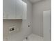 Functional laundry room featuring white cabinets, and available hookups for a washer and dryer at 1125 Lewis Ridge Cir, Lawrenceville, GA 30045