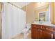 Traditional bathroom featuring tile floors, wood vanity and a shower/tub at 2380 Crescent Park Ct # 4, Atlanta, GA 30339