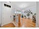 Elegant foyer with hardwood floors, high ceilings, statement lighting, and stylish decor at 2380 Crescent Park Ct # 4, Atlanta, GA 30339