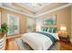 Bright bedroom featuring a tray ceiling and hardwood floors with an abundance of natural light at 2380 Crescent Park Ct # 4, Atlanta, GA 30339