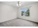 Bedroom with neutral walls, carpet, and ceiling fan at 3609 Indigo Creek Nw Trl, Kennesaw, GA 30144