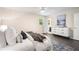 Bright bedroom features a ceiling fan and a large closet at 3131 Garden Lane Dr, Marietta, GA 30062
