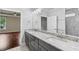 Beautiful bathroom with double sinks, granite countertops and shower at 2335 Plummer Sw Pl, Marietta, GA 30064