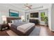 Spacious main bedroom featuring hardwood floors, a ceiling fan, and windows at 2335 Plummer Sw Pl, Marietta, GA 30064