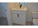 Bathroom features a single sink vanity, modern fixtures, and a tile floor at 289 White St # 3, Marietta, GA 30060