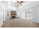 Large main bedroom with fireplace and many windows at 3819 Trotters Run, Douglasville, GA 30135