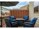 Intimate back deck featuring comfortable seating around a small fire pit table at 4202 Morrison Way # 9, Atlanta, GA 30341