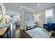 Open-concept room with a bench and view of the kitchen at 4202 Morrison Way # 9, Atlanta, GA 30341