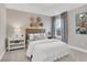 Cozy bedroom featuring a comfortable bed, stylish decor, and a bright window view at 159 Sunshower Rdg, Canton, GA 30114