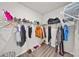 Walk-in closet with wire shelving and plenty of storage space for clothes and accessories at 191 Madison Bnd, Woodstock, GA 30188