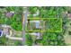 Aerial view of a home on a large lot with mature trees, showcasing the property boundaries at 1818 Mcconnell Rd, Grayson, GA 30017