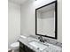 Bathroom featuring single vanity with granite counters and black hardware at 2493 Oakleaf Rdg, Lithonia, GA 30058
