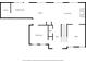 Detailed floor plan showcasing the layout of the first level with kitchen, living room, laundry, and dining area at 530 Summerhill Dr, Roswell, GA 30075