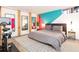 Bedroom with colorful decor, exercise bike, and hardwood floors at 170 Boulevard Se # E117, Atlanta, GA 30312