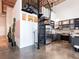 Stylish kitchen with modern cabinets, stainless steel appliances, and spiral staircase access at 170 Boulevard Se # E117, Atlanta, GA 30312