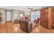 Comfortable living room with hardwood floors, French doors, and ample seating at 1705 Brighton Pt, Atlanta, GA 30328