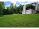 Expansive backyard with a well-maintained lawn and privacy landscaping, creating a serene outdoor retreat at 3600 Morishop Nw Cv, Marietta, GA 30064