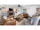 Cozy living room with fireplace, built-in shelving, and comfortable seating at 3600 Morishop Nw Cv, Marietta, GA 30064