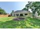Spacious backyard featuring a well-manicured lawn and landscaping, perfect for outdoor activities at 1610 Windsong Park Dr, Dacula, GA 30019