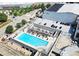 Rooftop swimming pool featuring lounge chairs and city views at 361 17Th, Chattahoochee Hills, GA 30363