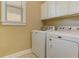 Bright laundry room with white cabinets and modern washer and dryer, designed for convenience and efficiency at 4924 Locklear Way, Marietta, GA 30066