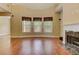 Cozy living room with hardwood floors, fireplace and natural light at 4924 Locklear Way, Marietta, GA 30066