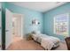 Stylish bedroom with view to bathroom at 6045 Stargazer Way, Cumming, GA 30028