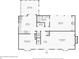 First floor layout displaying kitchen, bathroom, bedrooms, and living spaces at 6841 Fairway Ridge Dr, Douglasville, GA 30134