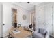 Functional office space with a stylish chair, unique decor and great natural light at 2602 Drew Valley Ne Rd, Brookhaven, GA 30319