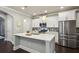 Modern kitchen featuring stainless steel appliances, a center island, and sleek cabinetry at 2023 Yellow Finch Trl, Atlanta, GA 30316