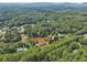 Expansive aerial view showcasing a home surrounded by lush trees and a river winding through the landscape at 55 Rocky Ne Cir, White, GA 30184