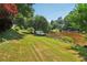 Scenic backyard with a gentle slope leading to the water, perfect for outdoor enjoyment at 55 Rocky Ne Cir, White, GA 30184