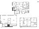 Detailed floor plan showcasing the layout of all levels of the home, including room dimensions and storage spaces at 55 Rocky Ne Cir, White, GA 30184