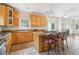 Open kitchen with granite countertops and a large center island cooktop at 55 Rocky Ne Cir, White, GA 30184